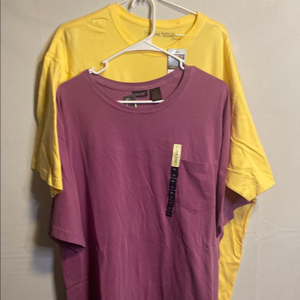 Cherokee Men's Short Sleeve Tees - Lavender and Sunshine Yellow